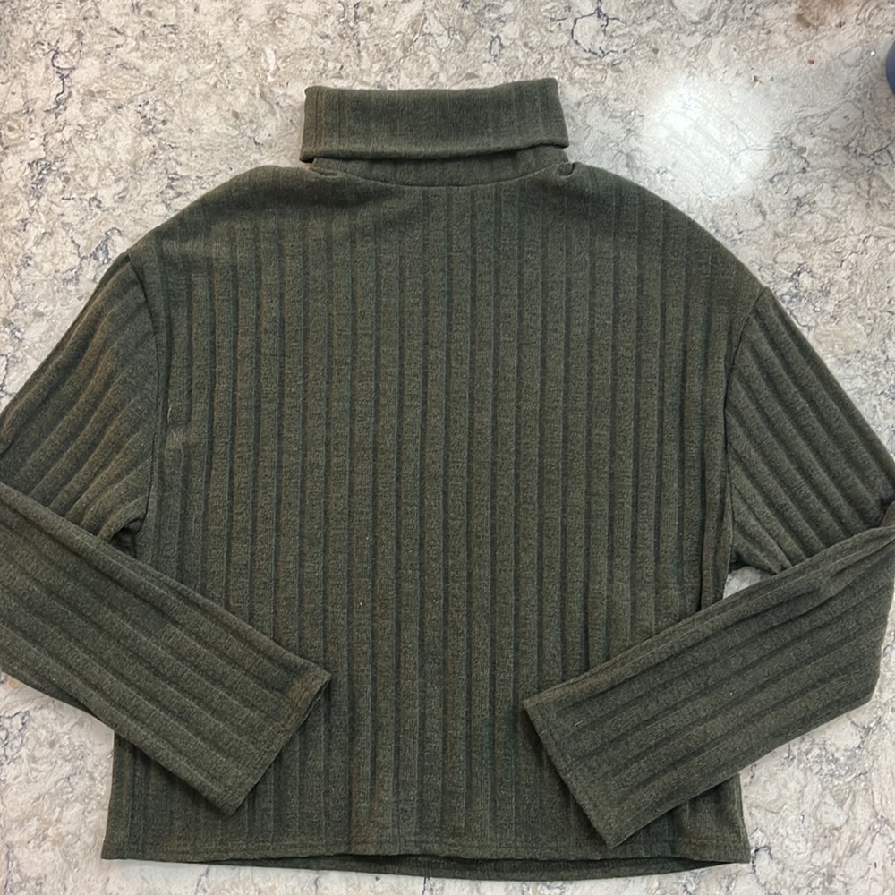 Olivia Rae medium green turtleneck